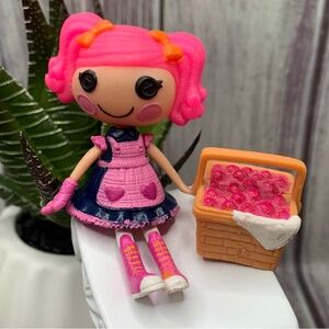 HTF RARE Lalaloopsy Doll Mini 3” Berry Jars ‘n Jam Berry’s Blueberry Party Set